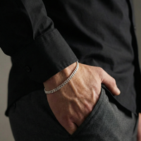 Thumbnail for Miami Sutil 4mm — Silver Cuban Bracelet 950