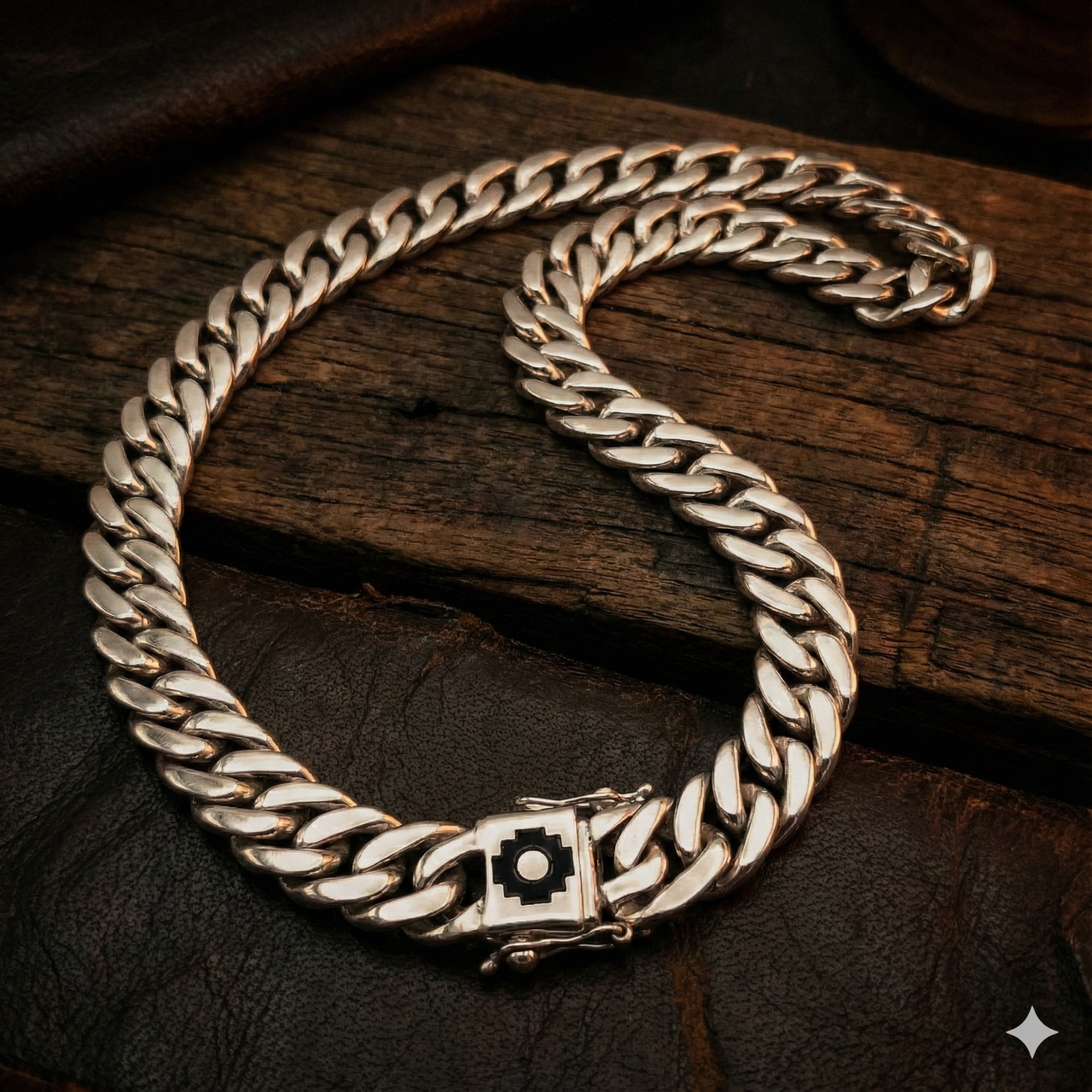 Cadena Malla 12mm de espesor - Plata 950