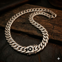 Thumbnail for Cadena Malla 12mm de espesor - Plata 950