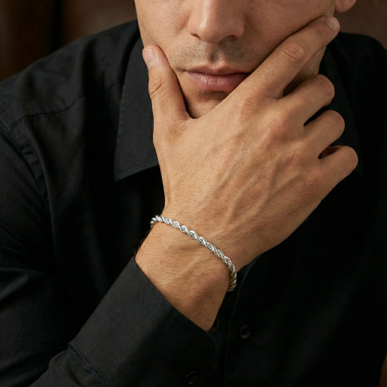 Rope Diario 2mm — Silver Rope Bracelet 950