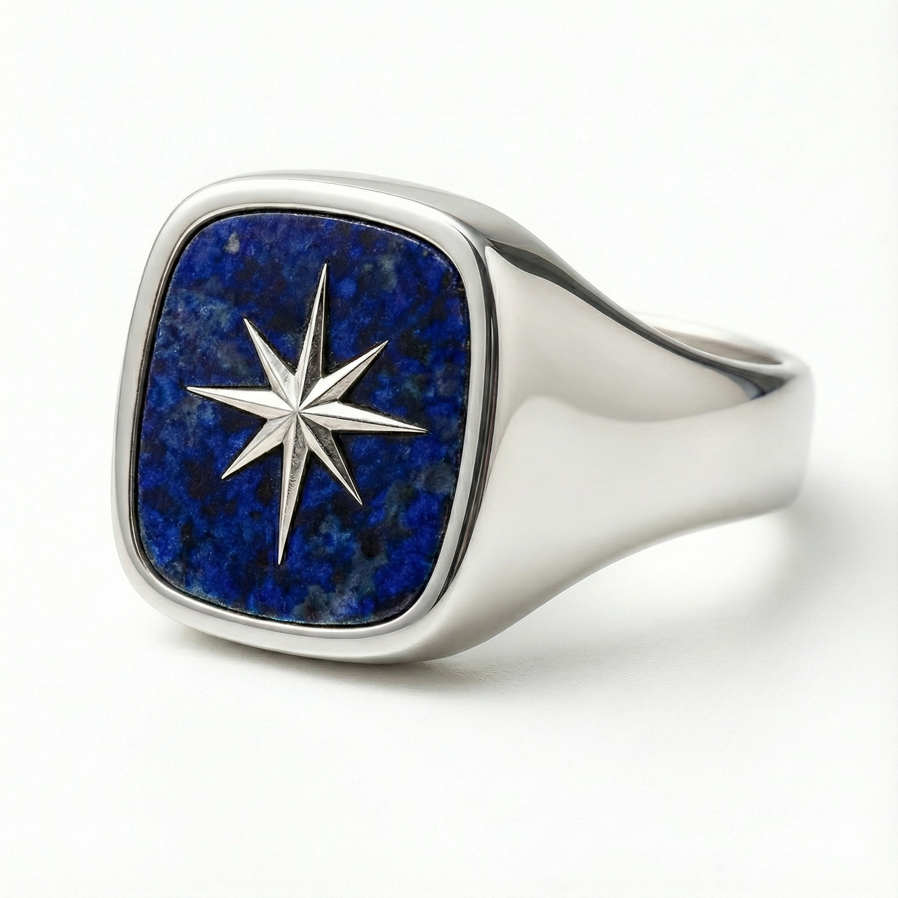 Anillo Star Azurita - Plata 950