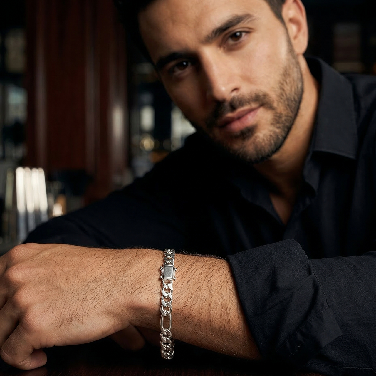 Fígaro Distinción 5mm — Silver Bracelet 950