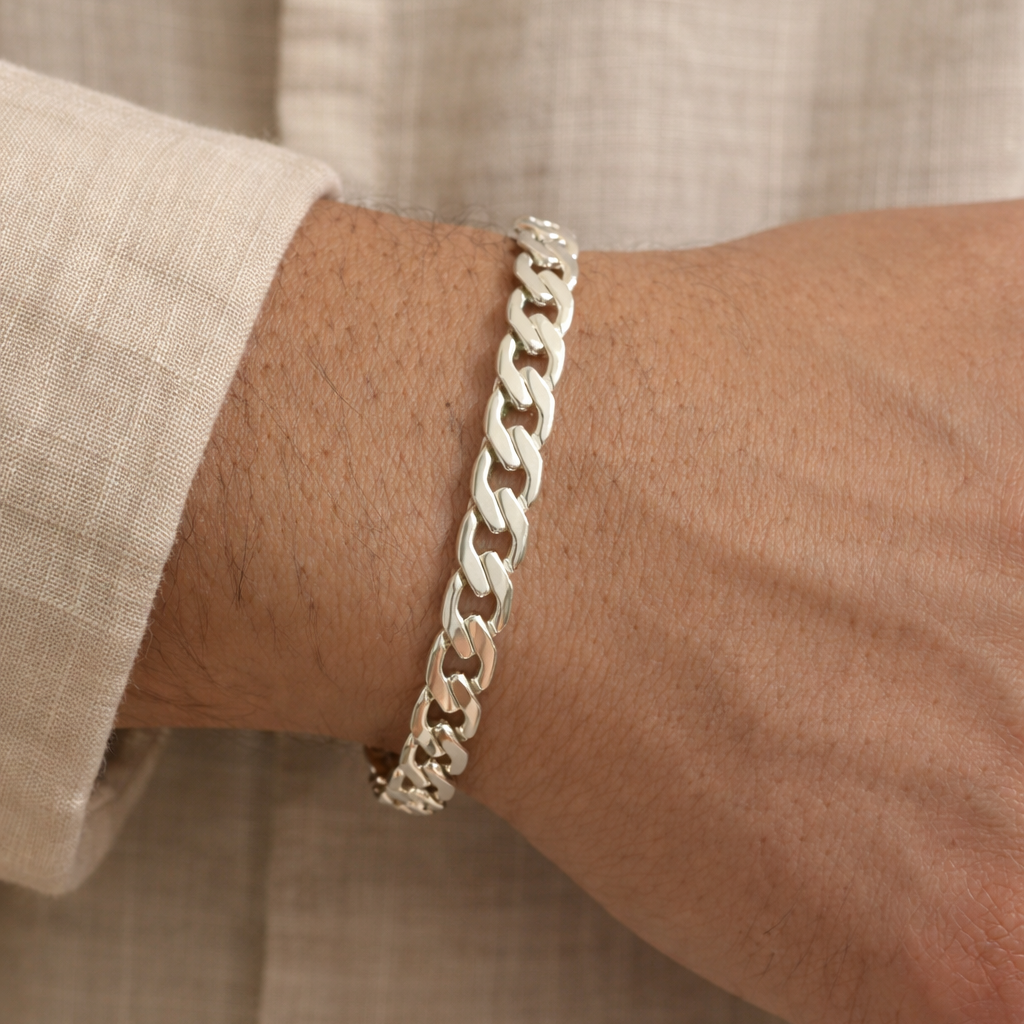 Hexagonal Precisión 6mm — Silver Bracelet 950