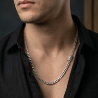 Thumbnail for 950 Silver Chain 5mm Ironed Corvina Loin