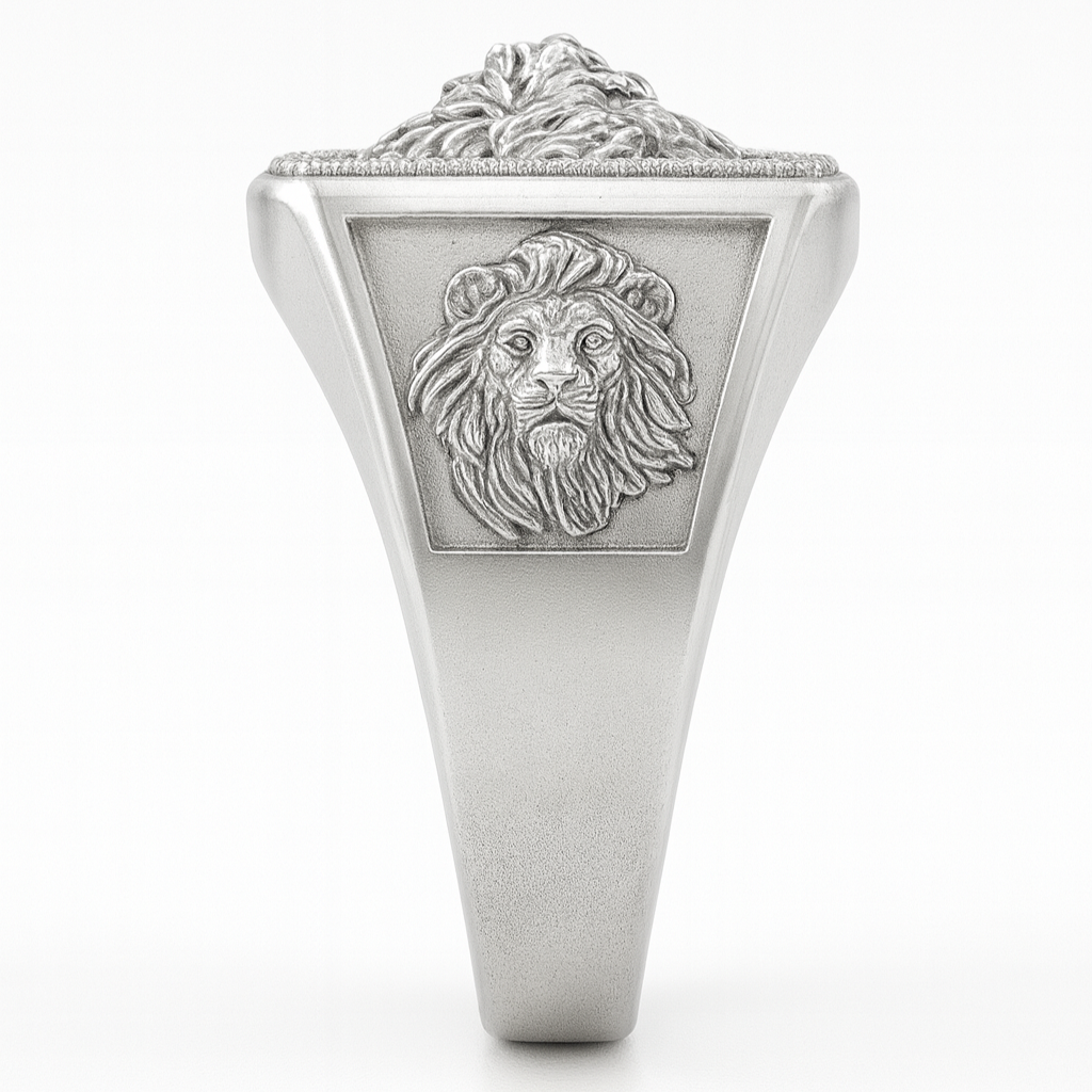 Anillo León 3 Caras – Plata 950