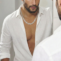 Thumbnail for Cadena Malla 12mm de espesor - Plata 950