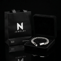 Thumbnail for Cuban Dominio 12mm — Silver Cuban Bracelet 999 (22cm)