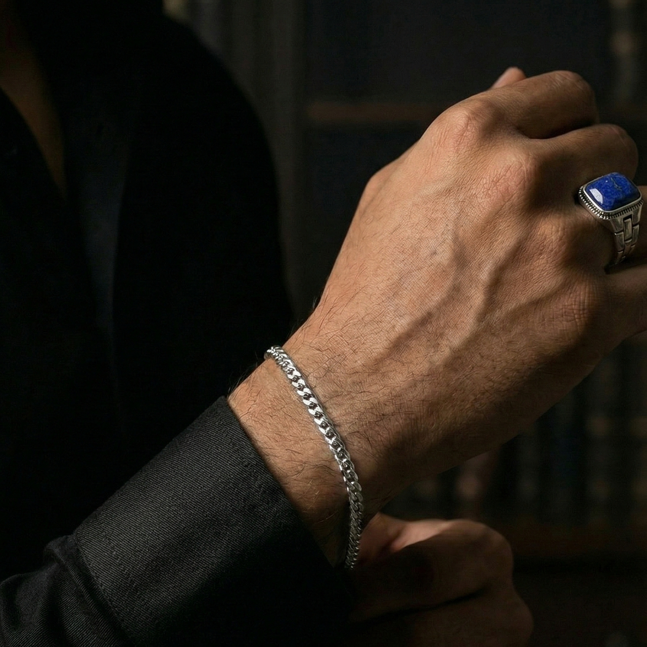 SET COMPLETO - Lomo de Corvina + Anillo Lapislázuli — Plata 950