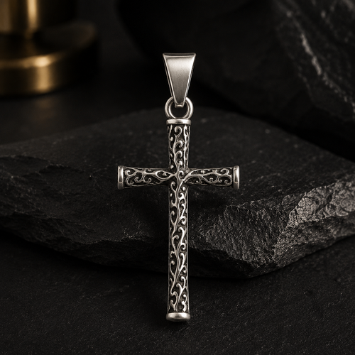 950 Sterling Silver Tribal Cross
