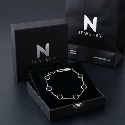 Onyx Balance — Onyx & Silver Bracelet 950