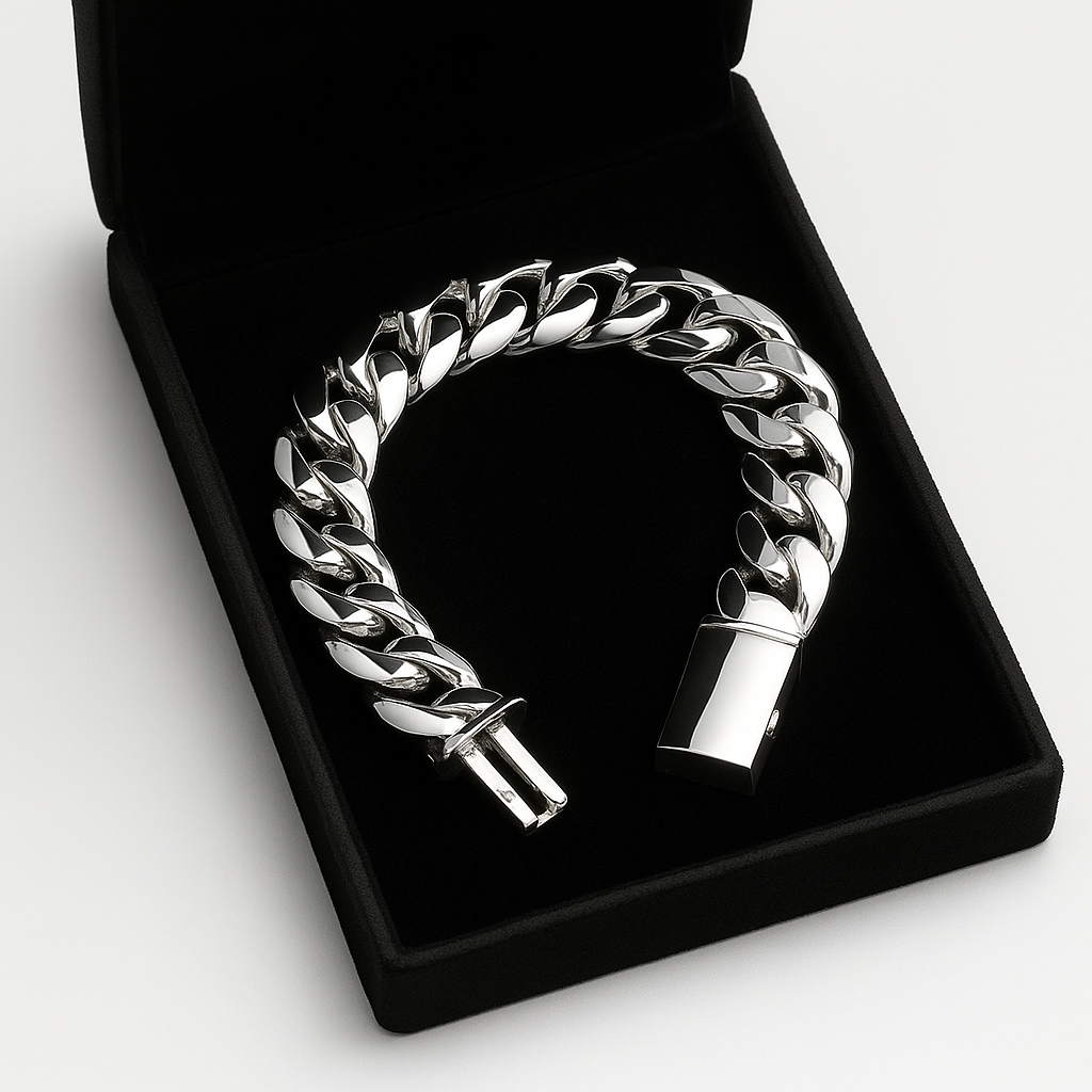 Cuban Link Bracelet 15mm - 950 Silver