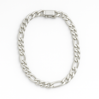 Thumbnail for Figaro slave bracelet made of pure 950 silver