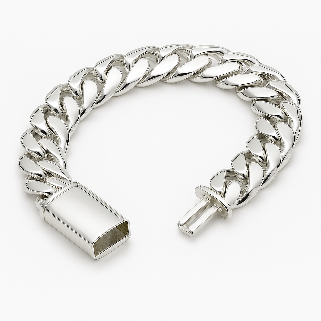 Cuban Link Bracelet 15mm - 950 Silver