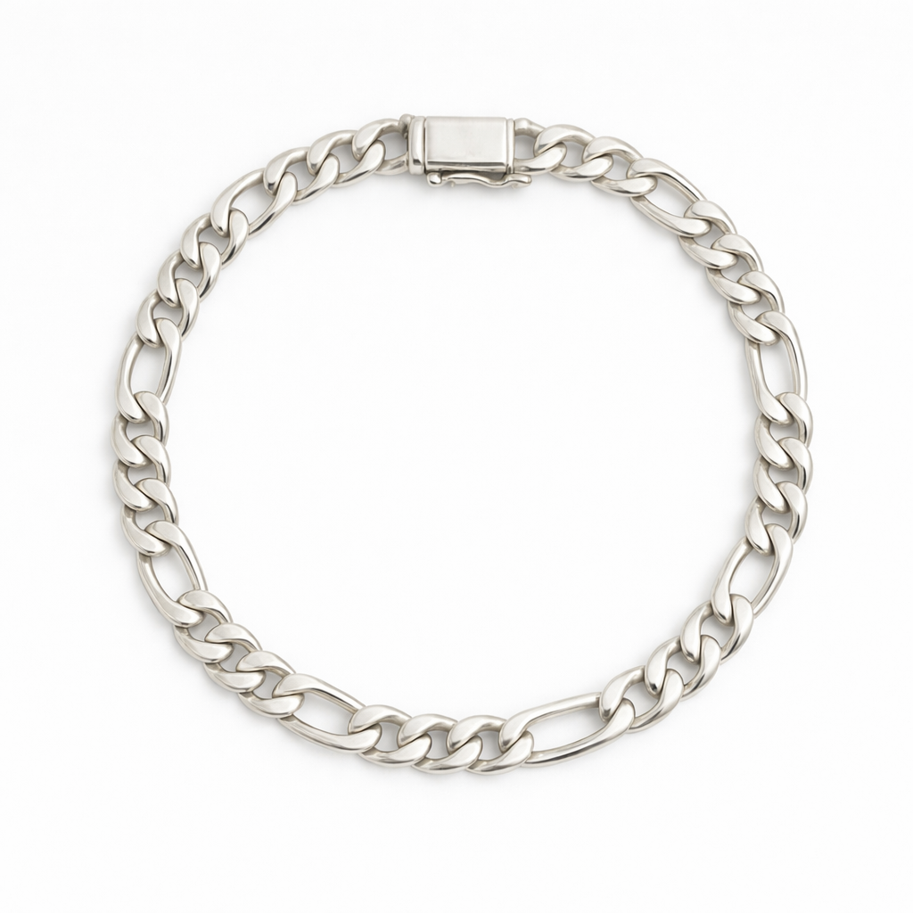 Fígaro Clásico 3mm — Silver Bracelet 950