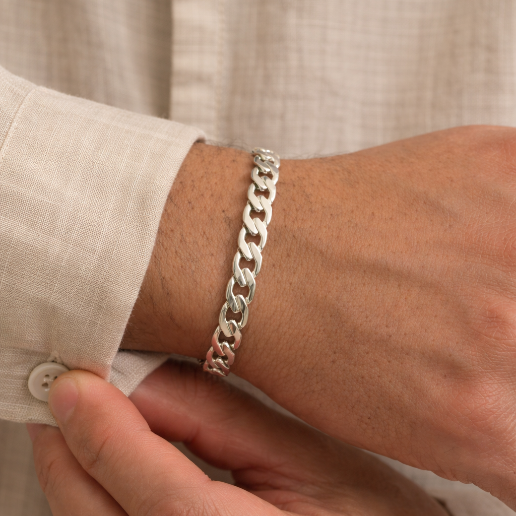 Hexagonal Precisión 6mm — Silver Bracelet 950