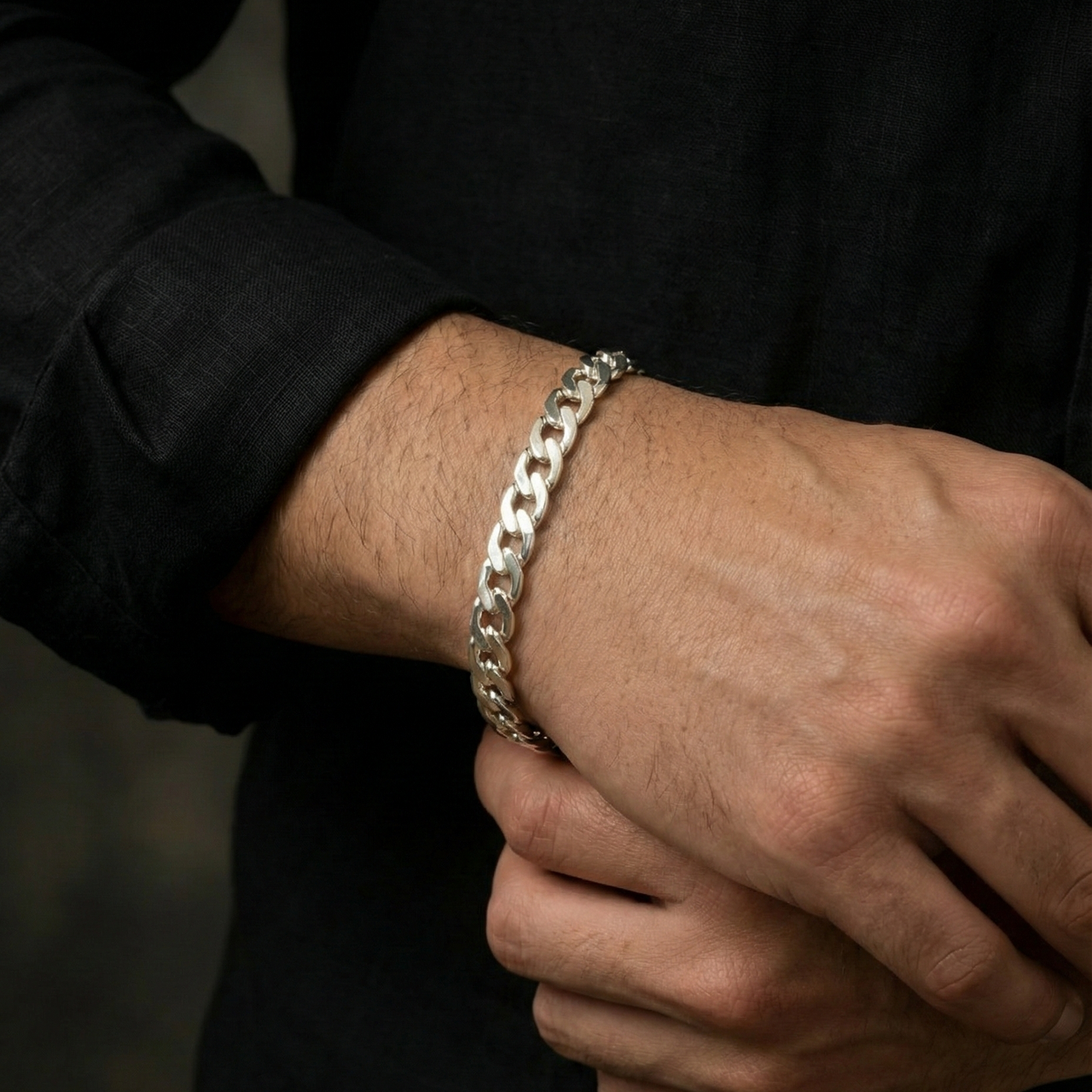 Hexagonal Precisión 6mm — Silver Bracelet 950