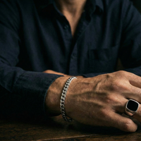 Thumbnail for 950 Silver Bracelet, Corvina Loin Model, 6mm