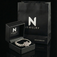 Thumbnail for Cuban Noir 7mm — Silver Cuban Bracelet 999 with Onyx (21cm)