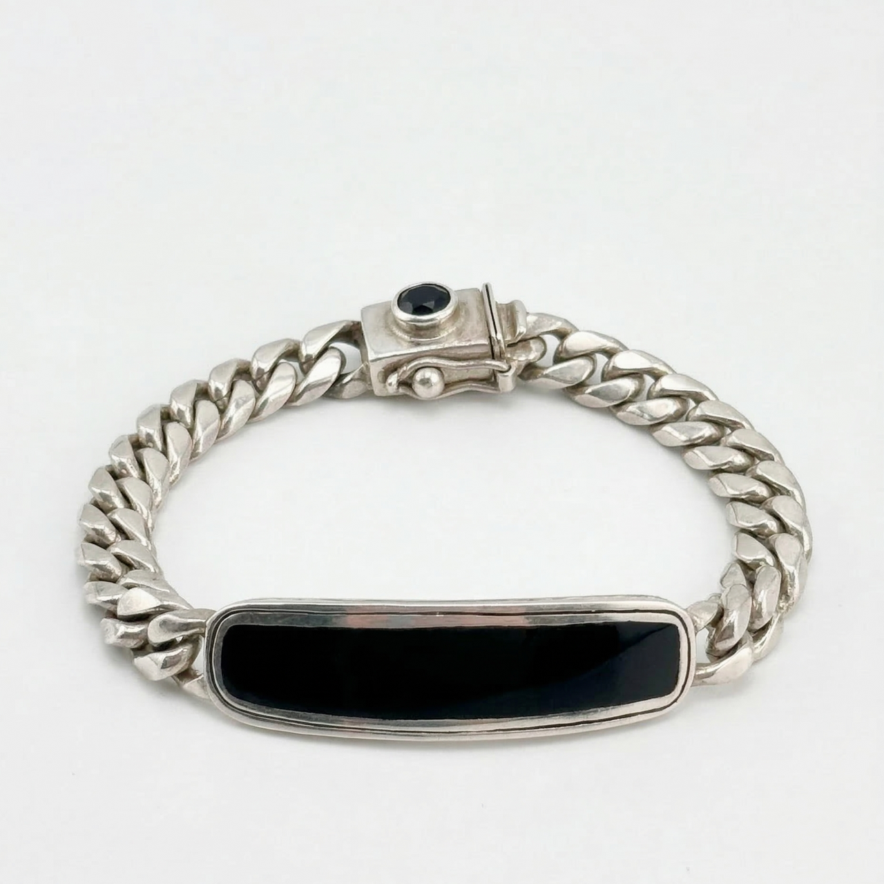 Esclava Cubana Presencia — Silver Bracelet 950 with Onyx