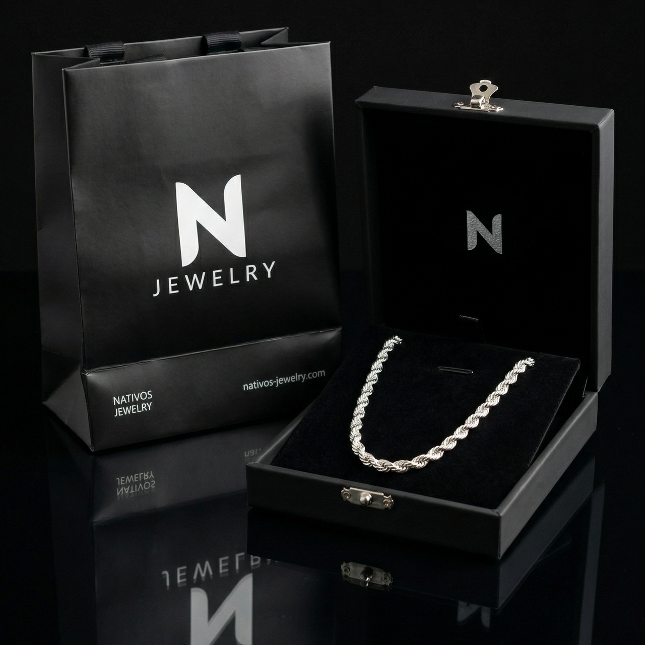 Cadena Rope 3 mm — Plata 950