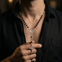 Thumbnail for Rosario con Ónix — Plata 950