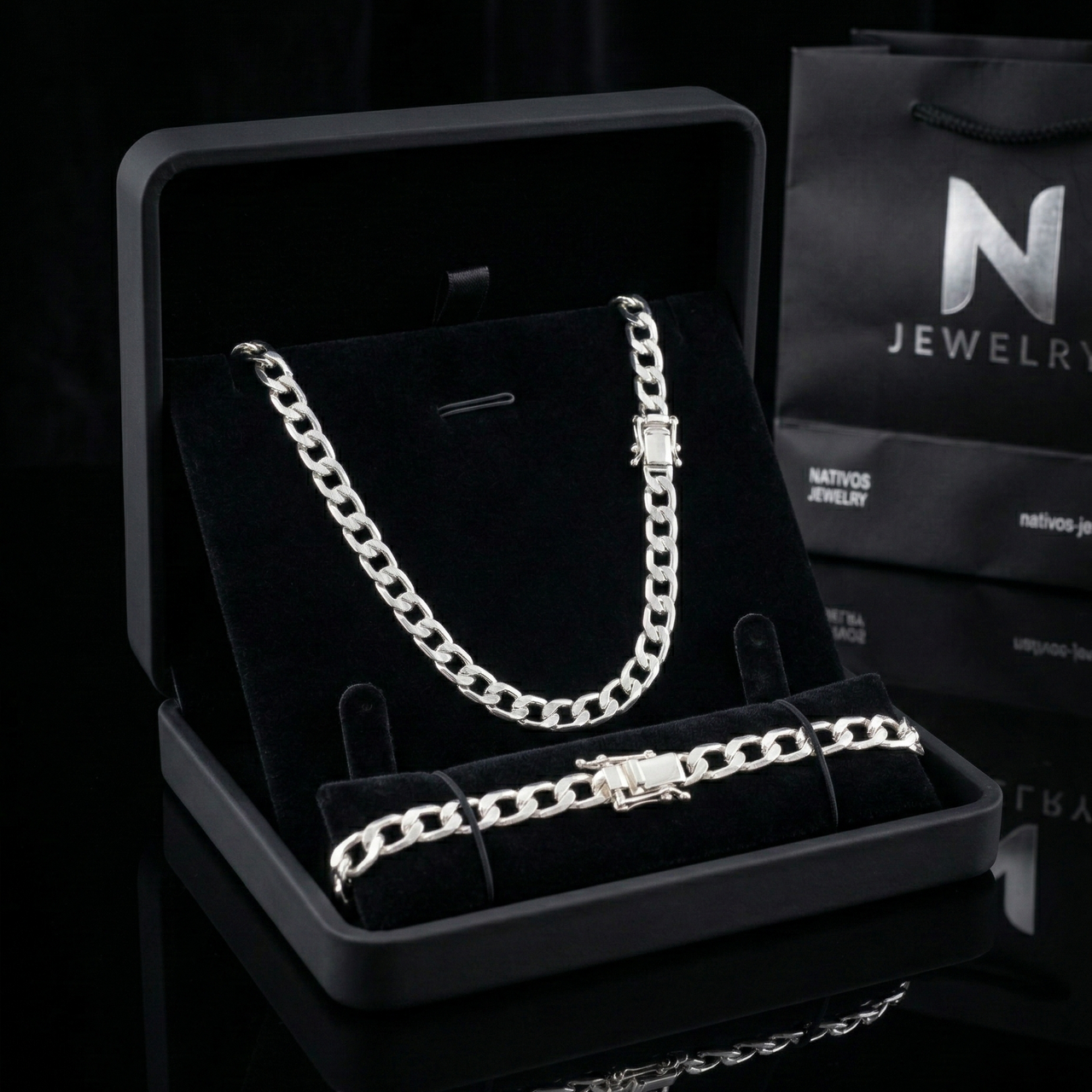 Hexagonal Chain and Bracelet 6mm