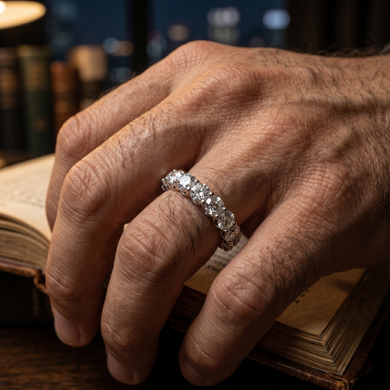 Tennis Iced — 950 Silver Ring