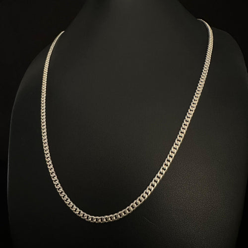Cadena Lomo de Corvina de Plata 950 para Hombre 3mm
