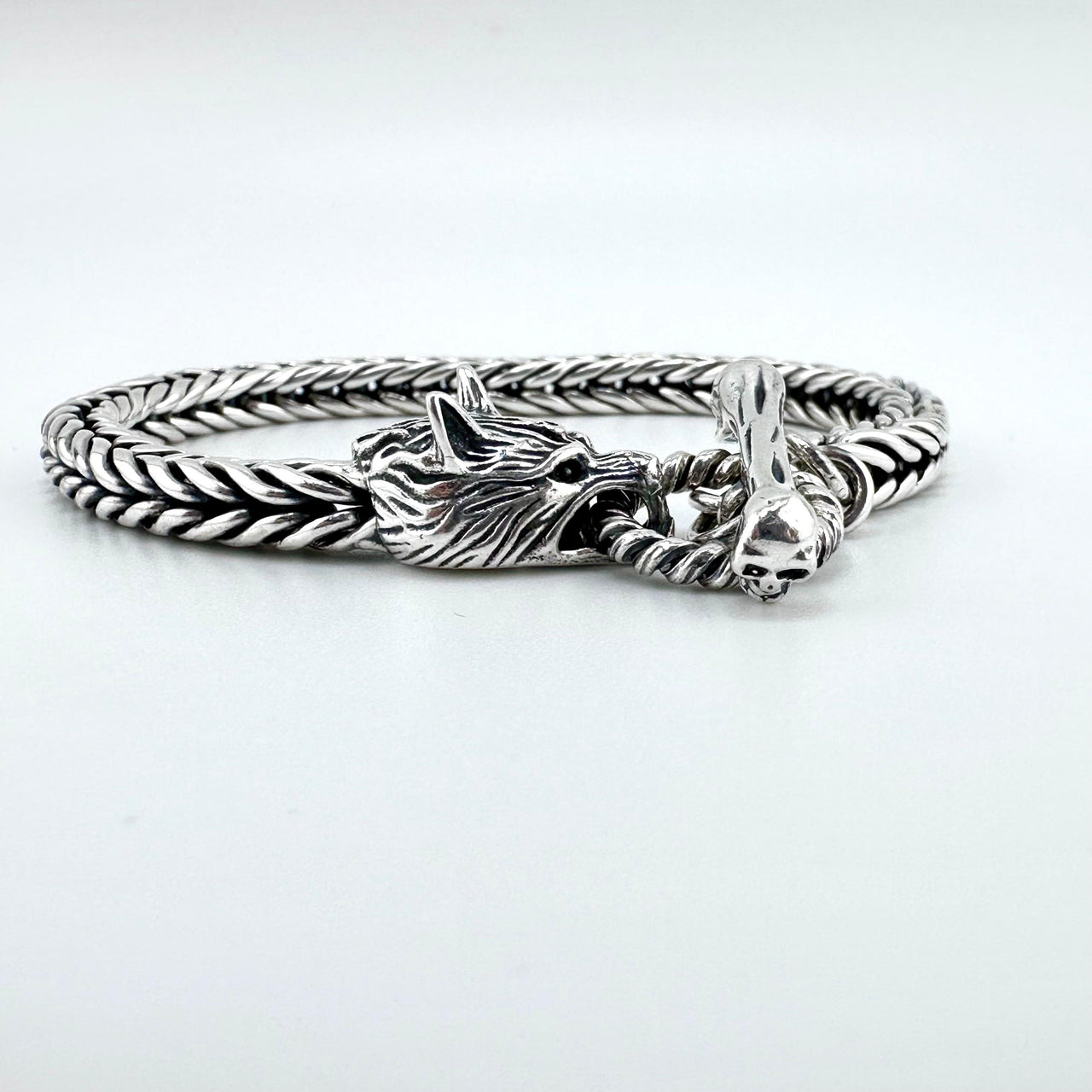 Pulsera Wolf Plata Ley 950