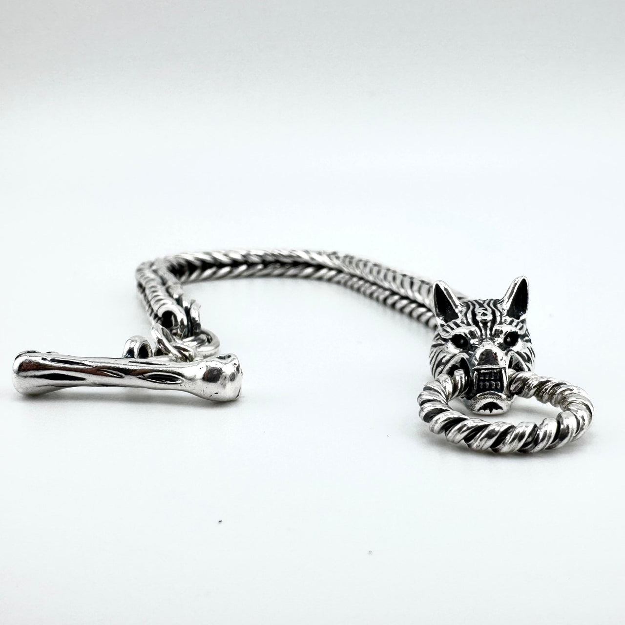 Pulsera Wolf Plata Ley 950