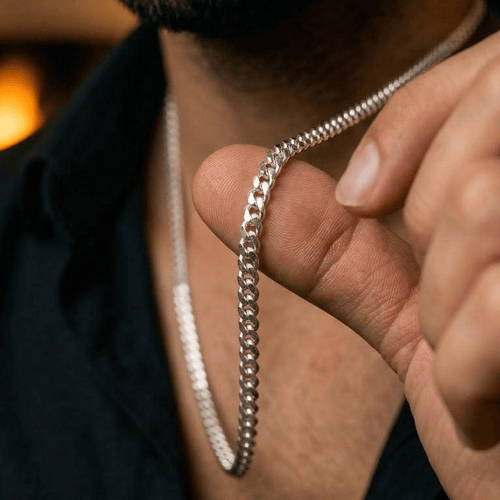 Cadena Lomo de Corvina de Plata 950 para Hombre 3mm - nativosjewelry