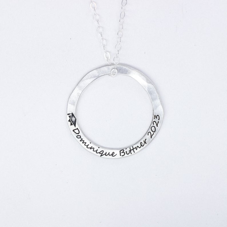 Collar circle personalizado de Plata 950