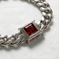 Thumbnail for Cadena más pulsera Eslabones cubanos 12mm - BROCHE RUBI Plata 999