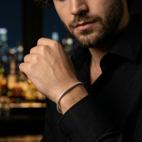 Thumbnail for Flowing Snake Tail — Silver Snake Bracelet 925 (21cm) 