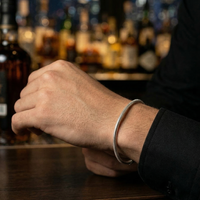 Thumbnail for Flowing Snake Tail — Silver Snake Bracelet 925 (21cm) 