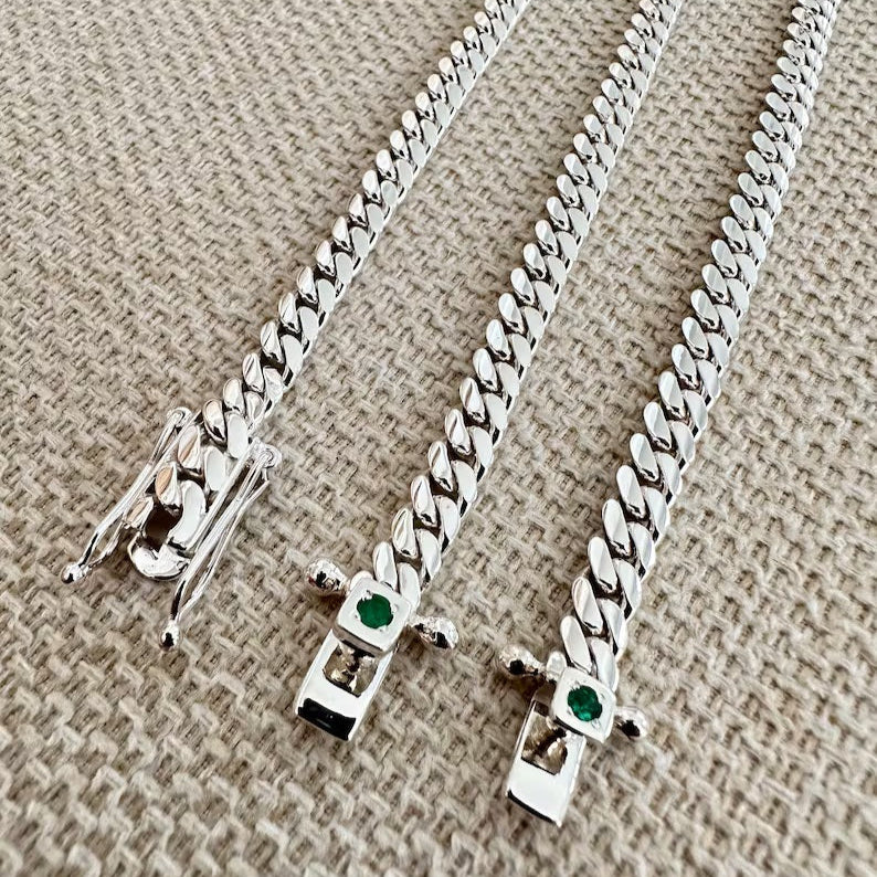 6mm Silver Miami Chain - Pure 999 Silver