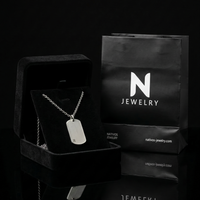 Thumbnail for Collar placa militar con inicial de Plata 950