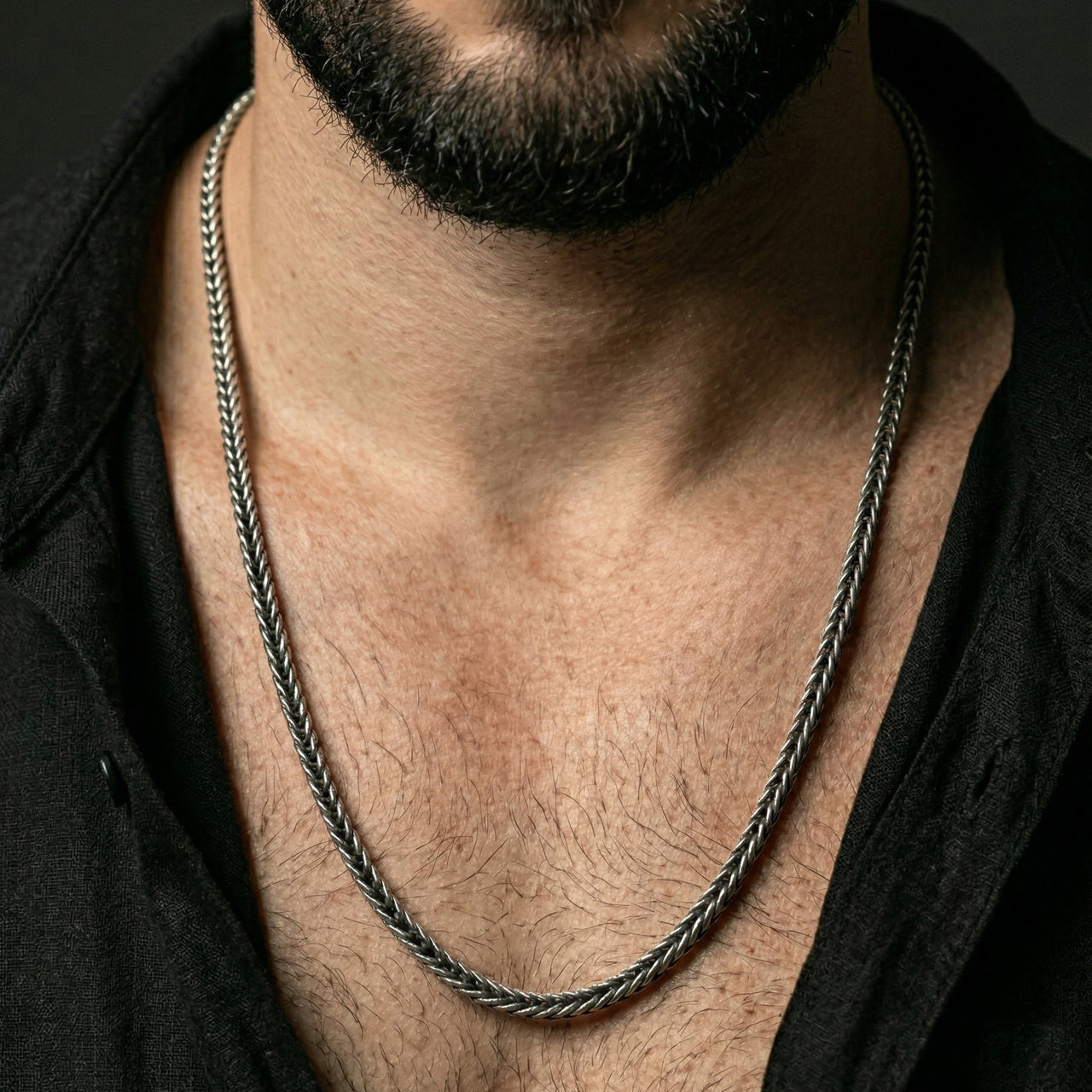 Collar Espiga 4mm Plata 950