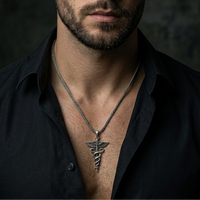 Thumbnail for Collar Caduceo — Plata 950