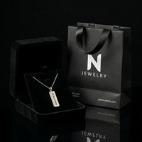 Thumbnail for Collar y Placa Personalizada Rectangular de Plata ley 950