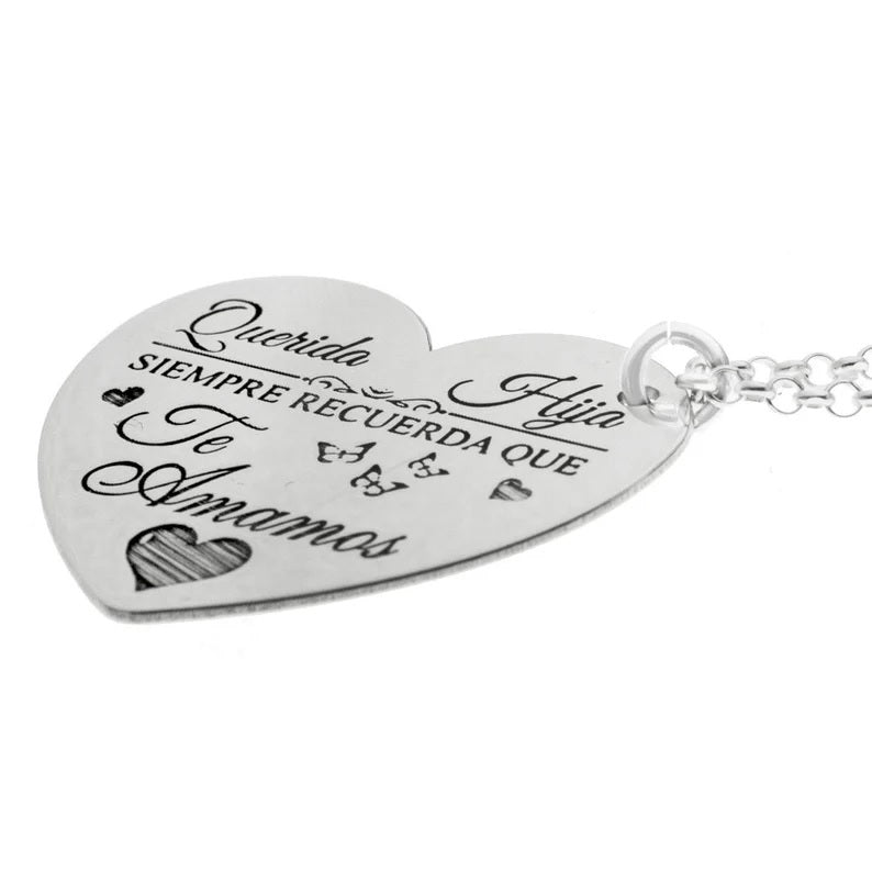 Collar Corazon personalizado de Plata 950