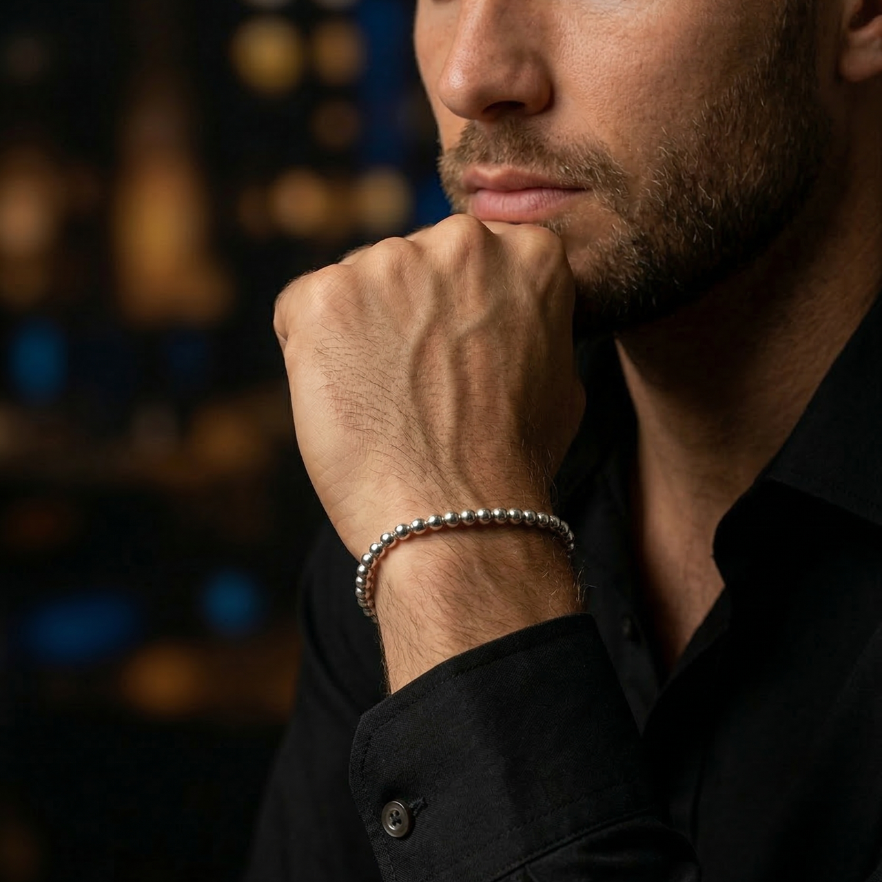 Essence Beads — Silver Beaded Bracelet 950 