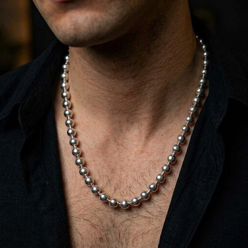 950 Silver Bead Chain – 55 cm