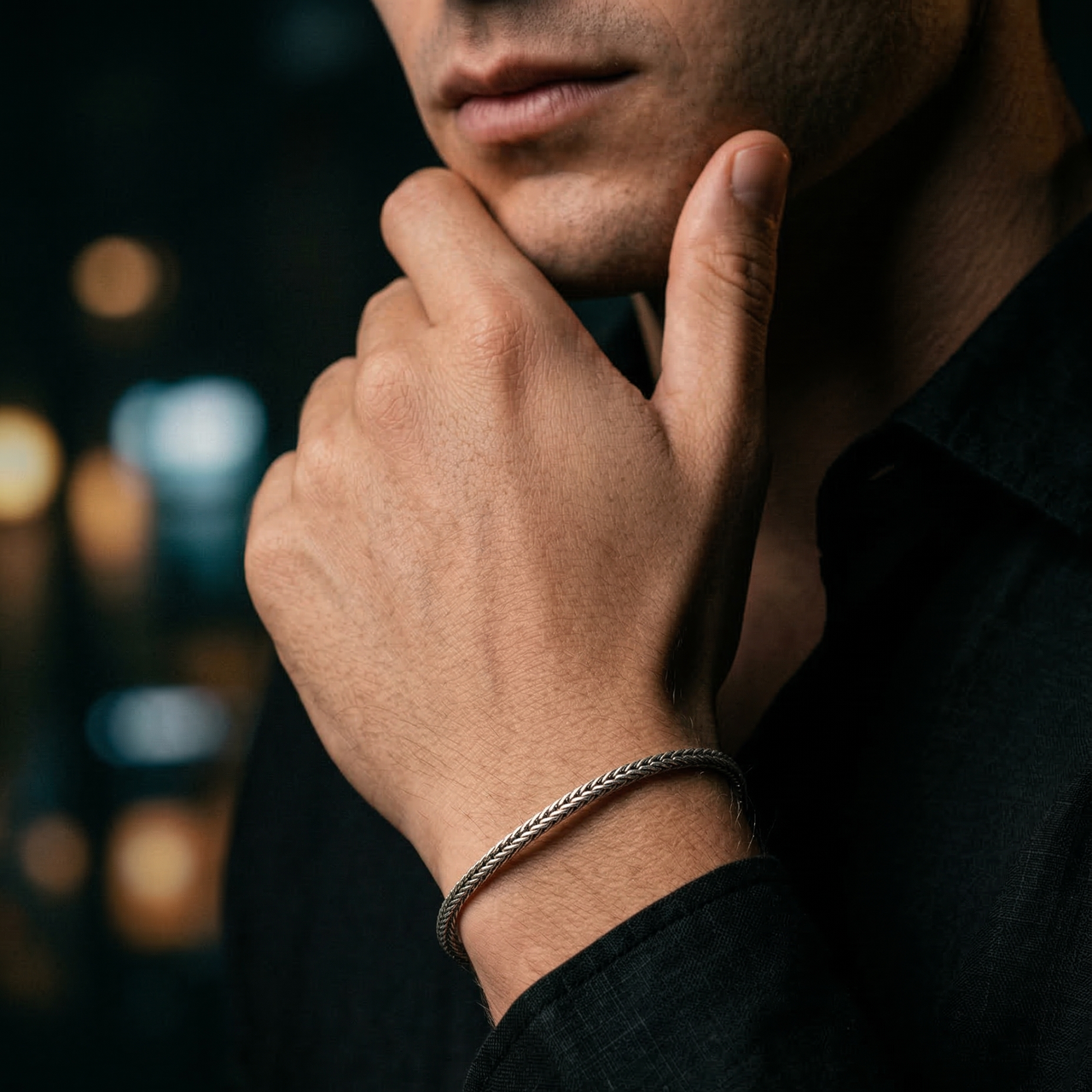 Espiga Elección — 2mm Silver Bracelet 950 (Bright or Burnished)