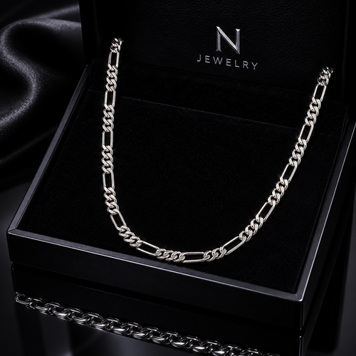 Figaro 3 mm — 950 Silver Chain