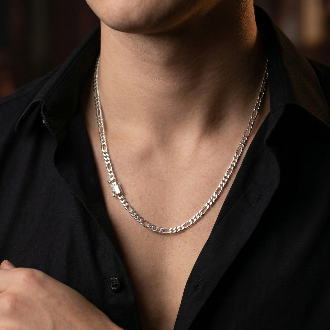 Fígaro 3 mm — Cadena Plata 950