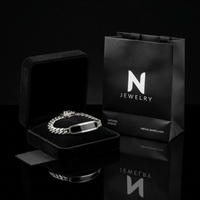 Thumbnail for Esclava Cubana Presencia — Silver Bracelet 950 with Onyx