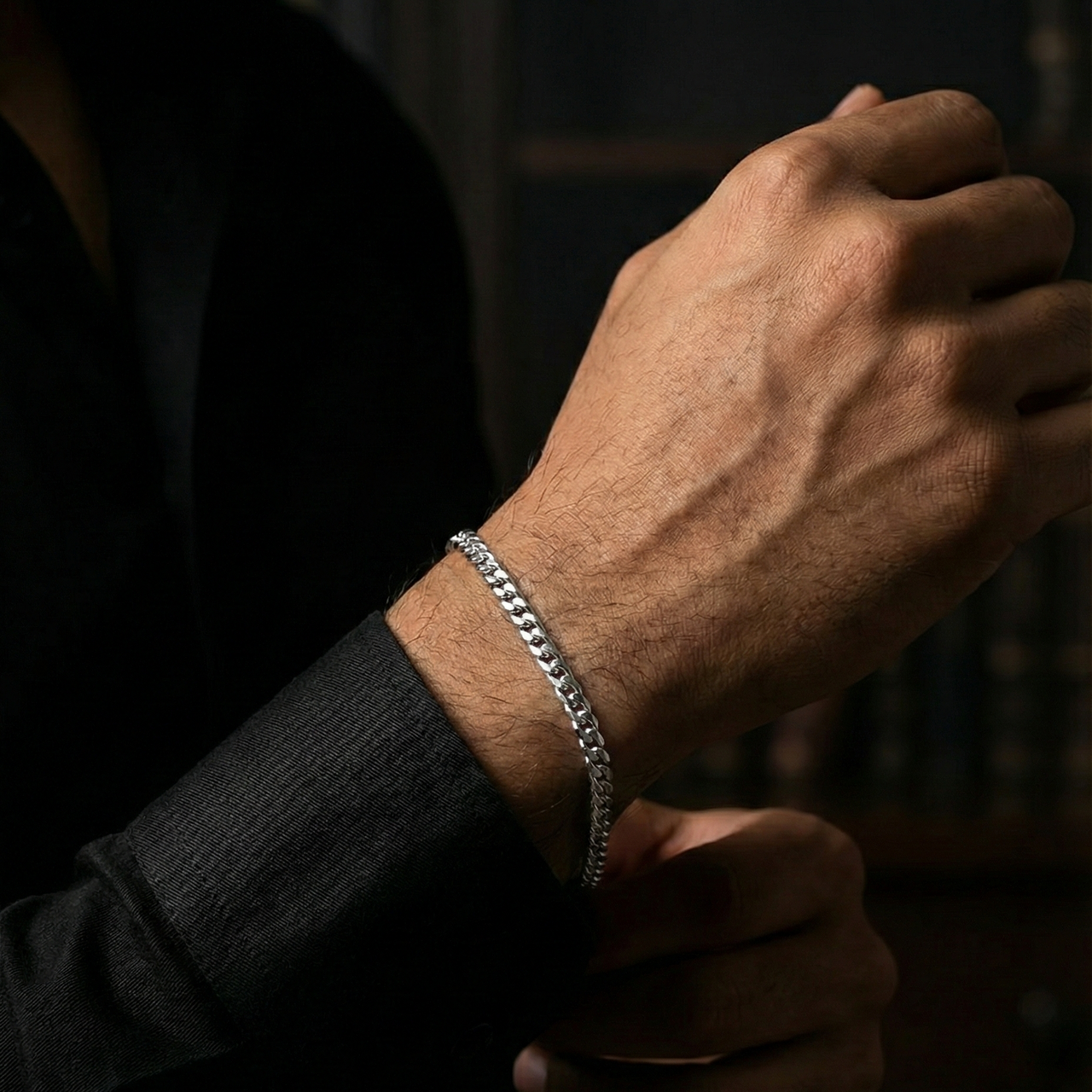 Pulsera Lomo de Corvina 3mm - Plata 950