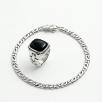 Thumbnail for Set Mónaco 3 mm + Anillo Ónix — Plata 950