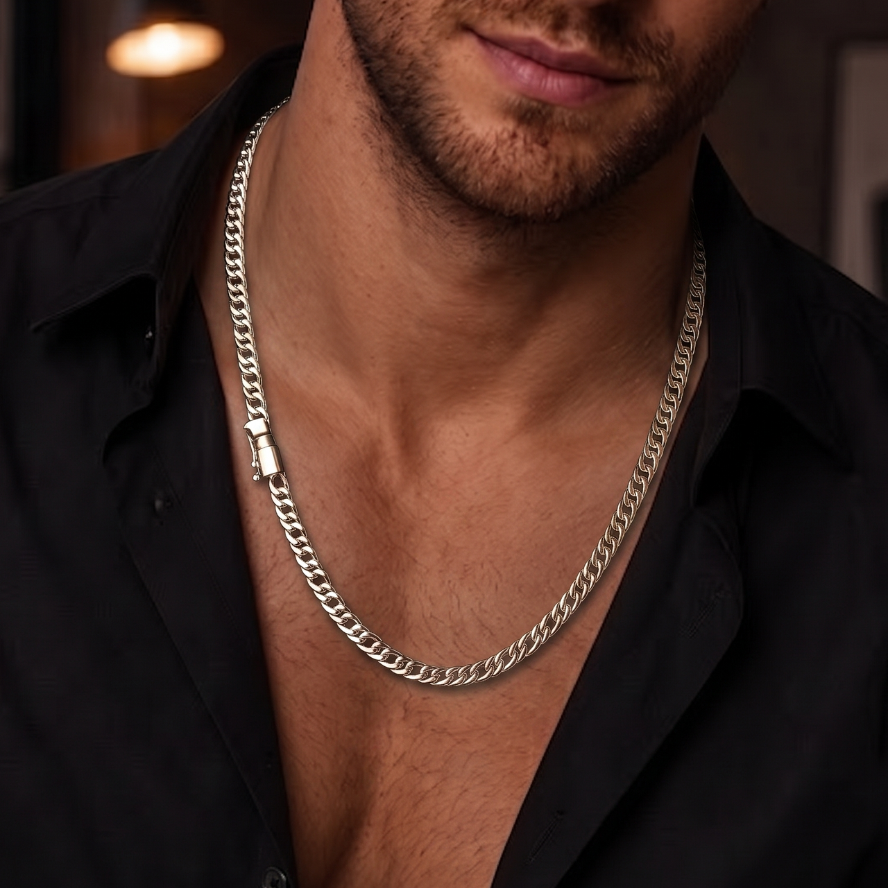 Cadena Malla de Plata 950 para Hombre 4mm